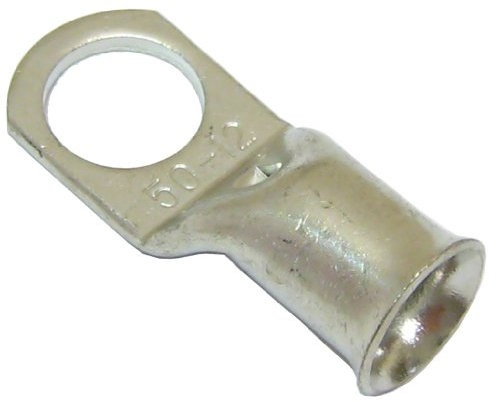 All Trade Direct 10 Copper Tube 50Mm X 12Mm Lug Battery Starter Cable Welding Crimp Terminal Ring