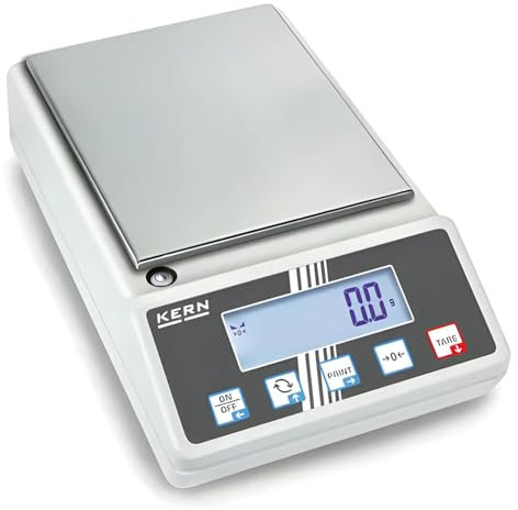 KERN Serie 572 Aluguss IoT-Line Präzisionswaage, 16kg Wägebereich, 0,0001kg Ablesbarkeit, 180mm x 310mm x 85mm