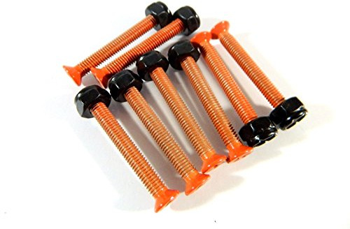 Blank 1.5 Inch Color Skateboard Longboard Mounting Hardware Screws (Orange)