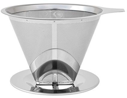Strix Design SD-901 Stainless Steel Coffee Dripper, No Paper Filter, For 2-4 Cups, No Brush Required, 2-Layer Mesh Construction