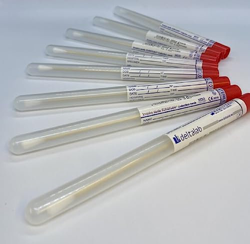 CMJ 15 x Sterile Transport Collection Swab 15cm Wooden Cotton Bud Applicator Tube UK Seller