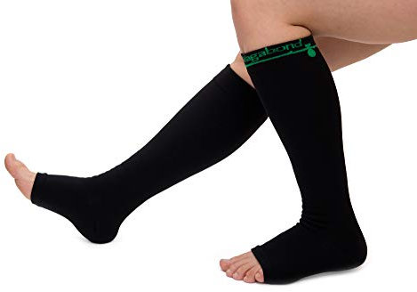 Vagabond Kompressionsstrümpfe für Waden, Größe XXL, 15-20 mmHg bei Ermüdung, Schmerzen, Schwellungen, bequeme Kompression, 2X-Groß, schwarz