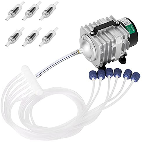 H&RB Compresor de Aire Bomba de Aire Compresor de pistón Bomba de Estanque El Oxígeno Bomba De Aire Silenciosa Peces De Acuario Tanque De Agua Bomba De Oxigenador Aire Bomba Booster Aireador,45W