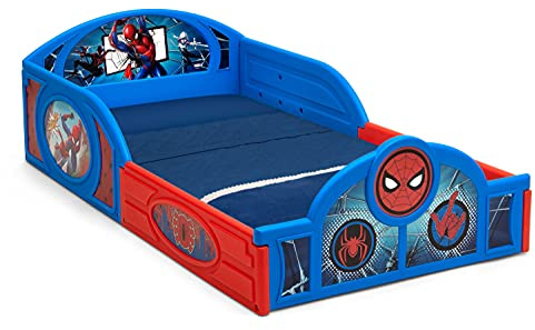 Delta Children Marvel Spider-Man Toddler Bed with Built-in Guardrails