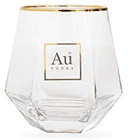Au Vodka Diamond Cut Glass