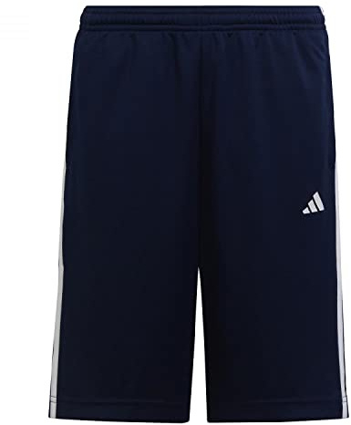 adidas Unisex niños Train Essentials AEROREADY 3-Stripes Regular-Fit Shorts, dark blue/white, 9-10 Years