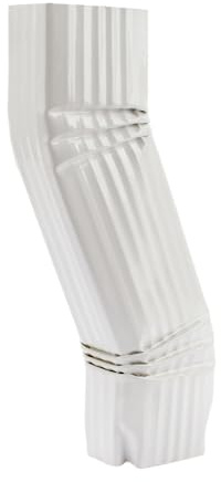Canalón Downspout OFFSET Blanco (Brillo) Aluminio Canalón Downspout Codo Extensiones. (2X3 B-Style)