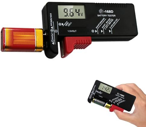 Probador de Pilas, Pequeños probadores LCD batería, Comprobador de batería doméstica, Comprobador de Pilas Digital, Comprobador de Pilas Digital Medidor, Tester Pilas, Probador Testador Universal