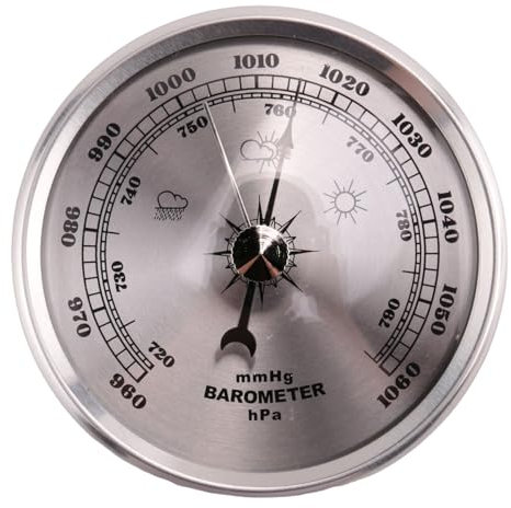 UrbanNest pour Jauge de Pression à Station MéTéo MéTal Tenture Murale BaromèTre ThermomèTre Multifonction AtmosphéRique HygromèTre Portable