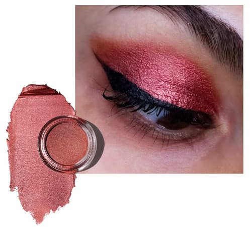 Oulac Glitzer Lidschatten Himbeere | Hochpigmentierter Feine Textur | Wasserfest & Langlebig | Metallisch schimmernde Finish | Verblendbar & Faltenfreies Augen-Makeup | Vegan | 06g (21) Desire