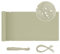Sekey Balkon Sichtschutz Balkonabdeckung 90x300cm, Balkonsichtschutz Balkonverkleidung Oxford mit Nylon Kabelbinder, Blickdicht Wasserdicht Windschutz, Taupe