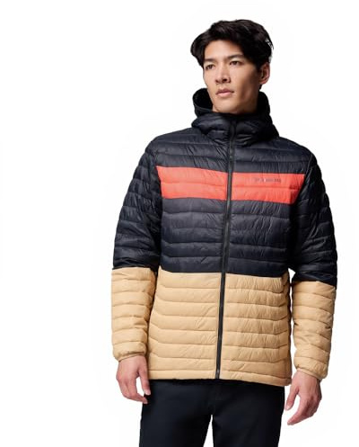 Columbia Powder Pass Hooded Jacket, Chaqueta Acolchada Con Capucha para Hombre