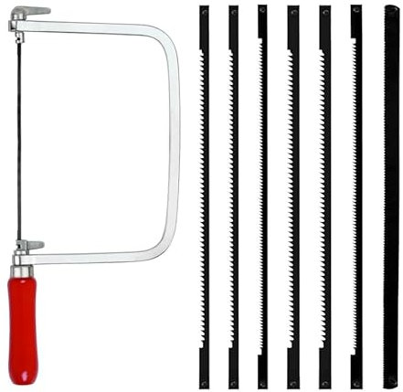 NCCHDZSW Sierra de hoja con 7 hojas ajustables para madera y metal, sierra giratoria 360 grados, cortes precisos