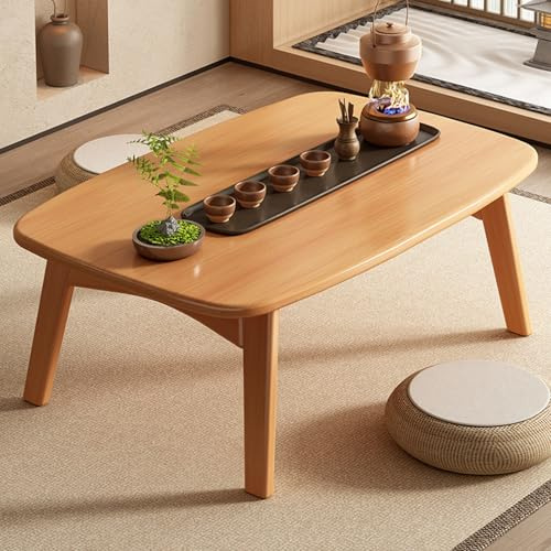Eleeonora Pieghevole Tavolo Tatami Giapponese,Tavoli da Salotto Giapponese,Tavolino Giapponeses Basso Pieghevole,Robusto E Durevole,Adatto per Computer,Spuntini,Scrittura,Lavoro