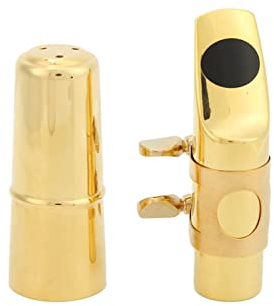 VGEBY Kit D'embout de Saxophone en Métal avec Coussinets et Capuchon, Produit un Son Standard, pour les Joueurs de Saxophone (N°7)