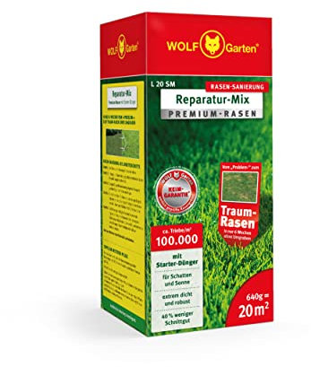 Wolf-Garten - L 20 SM Mix Premium-Rasen MIT STARTERDÜNGER; 3810008, Rot