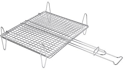 Parrilla abombada para carne o pescado de 25x30 cm. con patas