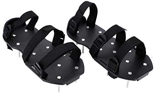 Sandali con aeratore per prato, scarpe con aeratore per prato, scarpe con punte per aeratore per allentare il terreno, scarpe con punte per aeratore per rimozione del suolo(3 sangles)