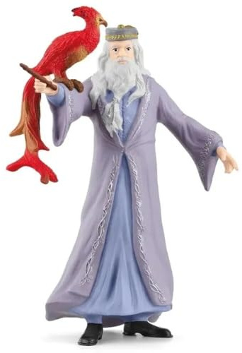 SCHLEICH Harry Potter - Albus Dumbledore & Fawkes the Phoenix Figurines - 2 PC Harry Potter Set - Wizarding World Collectible Figures for Kids and Adults - Toys for Ages 6+ | 42637