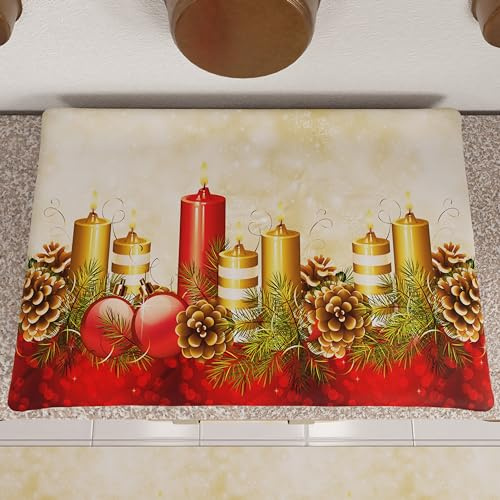 PETTI Artigiani italiani - Julspisskydd för spis, julkök spishällskydd, 50 x 70 cm, Ljusskydd för spis, 100% Tillverkad i Itay
