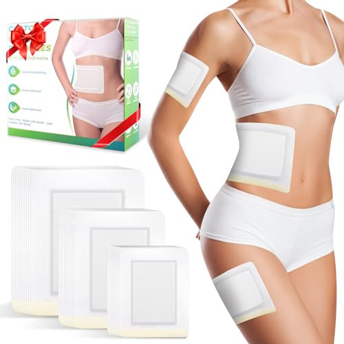 YCCOKJJ 30PCS Castor Oil Patches Einweg Selbstklebende Castor Oil Pack Bio Rizinusöl Pflaster, 3 Größen Rizinusöl Packungen, Sehr Saugfähig Hypoallergene und ölbeständig Ohne Waschen(Ohne Öl)