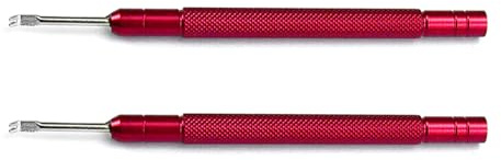 Lot de 2 outils de retrait d'aiguilles d'horloger avec lame plate pour projets d'horlogerie