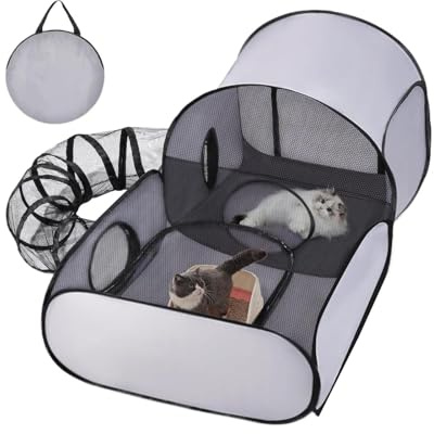 Parque Exterior Para Gatos Parque plegable de y corral de ejercicios | Área Juegos Perros Casa Tienda Para Gatos Accesorios Para Mascotas, Plegable Portátil, Cachorros, , Mascotas Pequeñas,