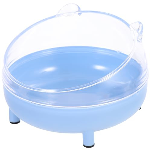 Garneck Bañera de Arena para Chinchillas y Hámsteres, Plástico Azul Ligero Superficie, Seguro para Jugar y Baño en Casa o Tienda de Mascotas