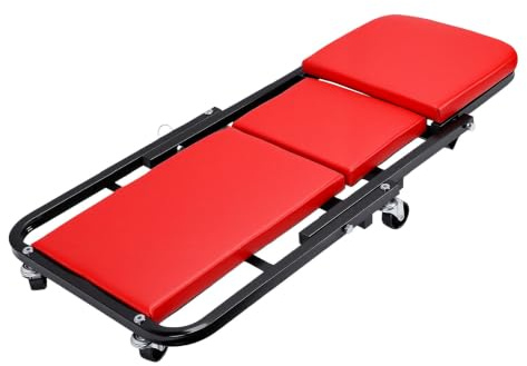 Under Bil Rullbräda Låg Profil Fällbar Design för Mekanikerarbete 3 (Red)