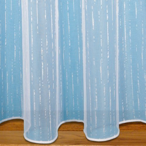 John Aird Brooklyn Slub Design Lead Weighted Net Curtain Sold By The Metre (Drop:45 (114cm)