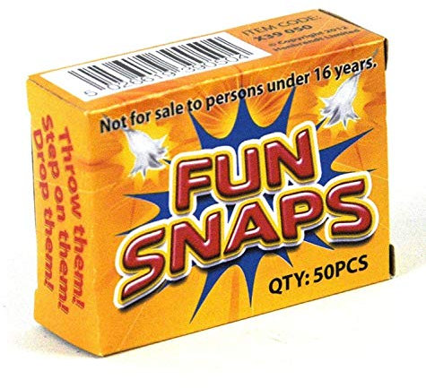 Fun Snaps Knallerbsen, 500 Stück (10 Boxen), gelb, 2-Pack
