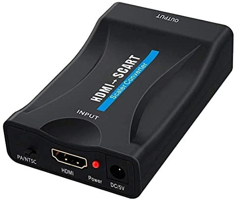 PremiumCord Convertisseur HDMI sur SCART avec 230 V Alimentation du réseau, Résolution Full HD 1080p, Couleur Noire