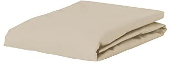 ESSENZA Spannbettlaken The Perfect Organic Jersey Cement, 90-100 x 200-220 cm - 95% Bio-Baumwolle Perkal (GOTS), 5% Elasthan - Uni
