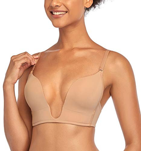 DotVol Seamless U Bra(36C, Beige)