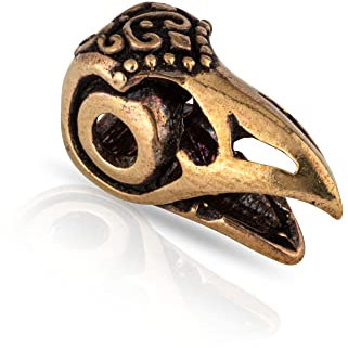 NKlaus Bartperle Vogel Rabe Jule Haarperle Herren Haar Bartschmuck Bronzeperle 2157