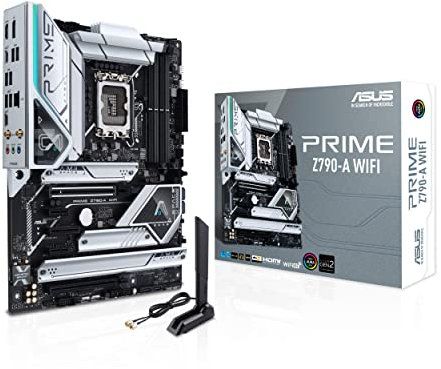 ASUS Prime Z790-A WiFi 6E LGA 1700(Intel®13th&12th) ATX Motherboard (16+1 DrMOS, PCIe 5.0,DDR5,4X M.2 Slots,2.5 Gb LAN,USB 3.2 Gen 2 Front Panel Type-C, Thunderbolt™ 4/USB4, DP)