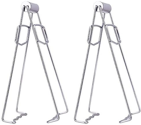 Pince pour Les Plats Chauds,2 PCS Pince à Plaque Chauffante en Acier Inoxydable Pince à Vaisselle Clip lève-vaisselle four à micro-ondes Clip Anti-brûlure Clip de Bol Pliable Outil de Cuisson