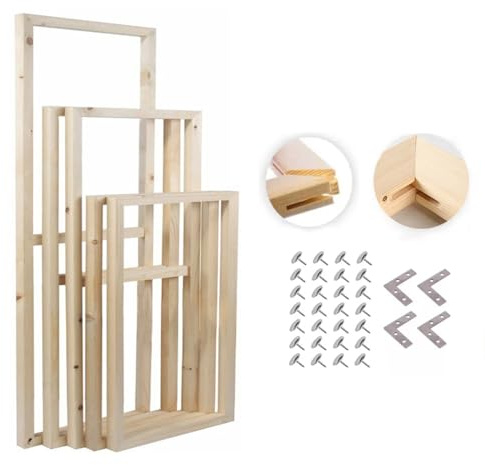 Cozylkx Marcos De Cuadros De Madera Sin Terminar, Ancho 120 Cm Alto 80 Cm, Barras De Madera para Marco De Lienzo, Pinturas Al óleo, Impresiones De Carteles