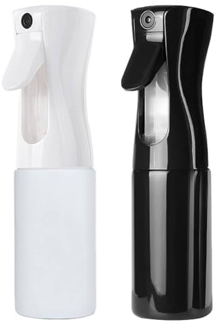 Meijunter 2 Pezzi 200ml Bottiglia Spray per Capelli Ricaricabile Nebulizzatore in Plastica Continuo Acqua e Olio Ultrafine per Parrucchieri Cura Della Pelle Piante Animali