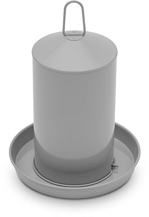 Agrarzone Hühnertränke Metall 8 L mit Oberflächenschutz - doppelwandig, rostfrei & leicht zu reinigen - Geflügeltränke Hühner, Enten & Geflügel Tränke