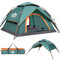 Newfulam Camping Zelt 2-3 Personen, 3S Auto Pop Up Zelt Wasserdicht Kuppelzelte Wurfzelt Schnellaufbau mit 2 Mesh Türen, UV, Winddicht für Camping Outdoor Trekking, Grün