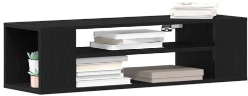 vidaXL Gabinete de TV Roble Negro 100 x 30 x 26,5 cm, Mueble bajo Moderno, Armario Rectangular, Consola de Medios estilosa, Organizador Compacto, práctico y Chic