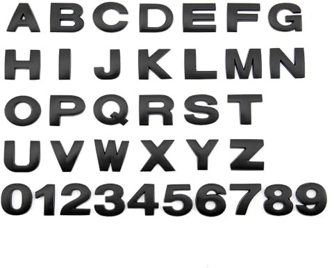 fdemon Lettres métalliques majuscules personnalisées pour Voitures - Emblèmes Autocollants chromés pour Voitures - pour Voitures, Motos et Ordinateurs Portables