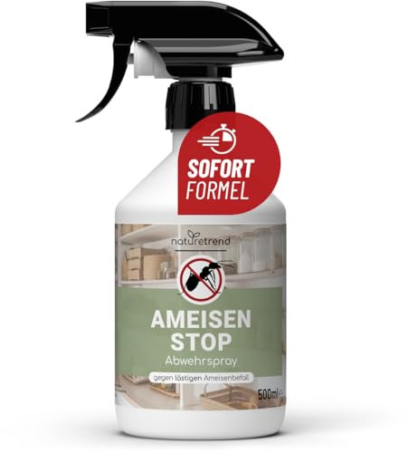 naturetrend Ameisen Stop Spray 500ml - Ameisenspray für Innenräume & Außen I Mittel gegen Ameisen im Haus, Garten I Alternative zu Ameisenköder & Ameisenfalle