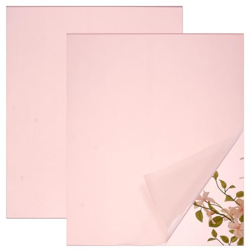 FINGERINSPIRE 2 Feuille Acrylique Miroir Or Rose 25x20cm Miroir Acrylique Réfléchissant de Sécurité Sans Verre Épaisseur 3mm pour Découpe Laser Bricolage Décoration D'Intérieur