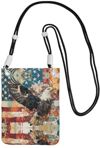 BOXILTD Söt vit egret telefonväska crossbody – mobiltelefon crossbody väska med justerbar rem för daglig användning och pendling, Goshawk, One Size