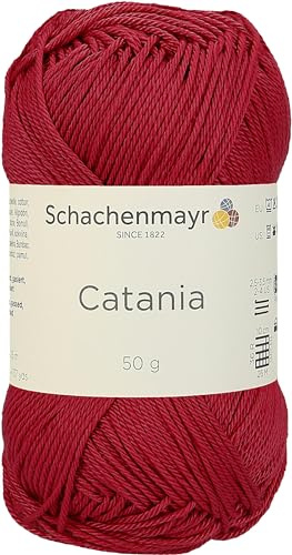 Schachenmayr Catania 9801210-00258 erdbeer Handstrickgarn, Häkelgarn, Baumwolle