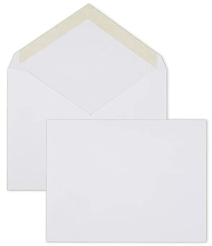 Mead A2 Invitation Envelopes, 4-3/8 x 5-3/4, Gummed Closure, White Woven Premium 24-lb Paper Mailing Envelopes, 100 Count (CO198)