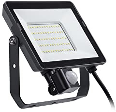 Philips ProjectLine strålkastare 50 W, 3 000 K, svart, med sensor
