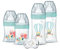 DODIE Lot de 4 biberons naissance Tétine Plate Anti-Colique (2x150mL et 2x270mL), + une sucette naissance